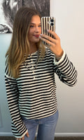 Relaxed Stripped Knit Sweater