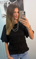 Short Sleeve Smocked top